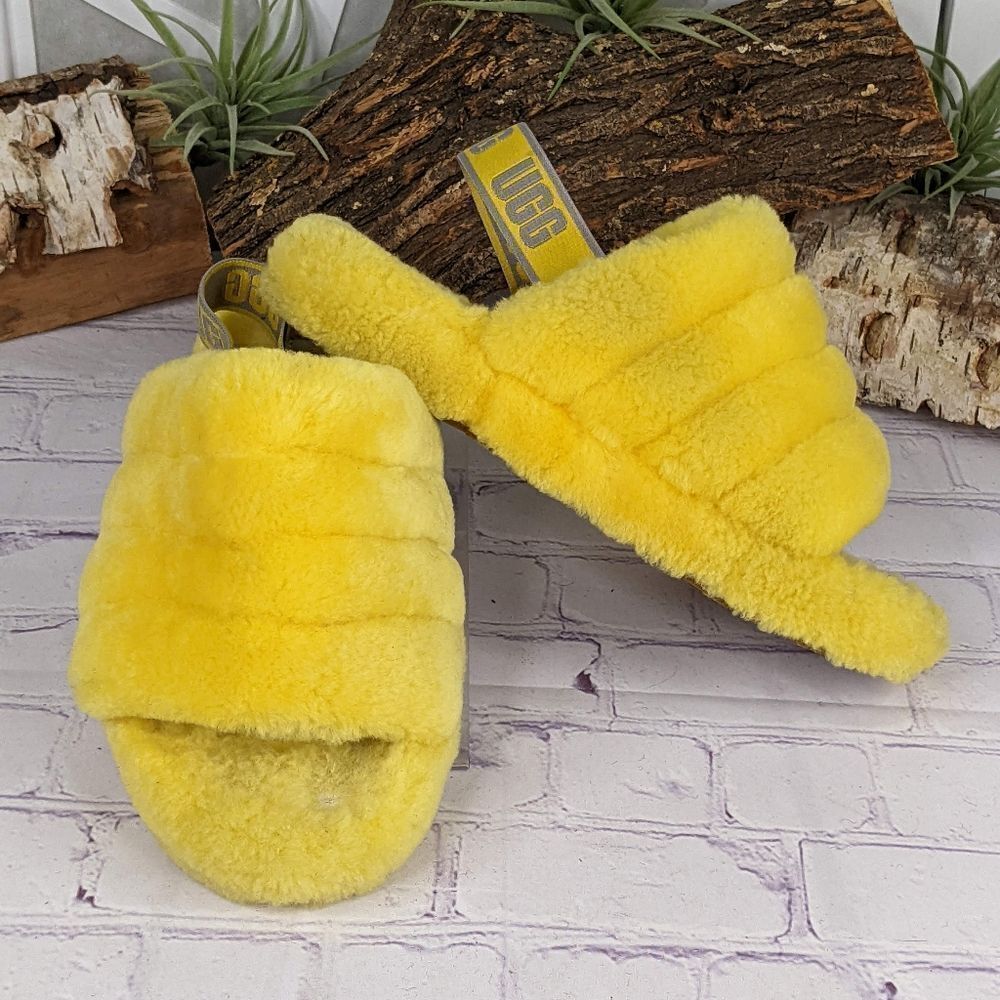 UGG Fluff Yeah Slides - Yellow